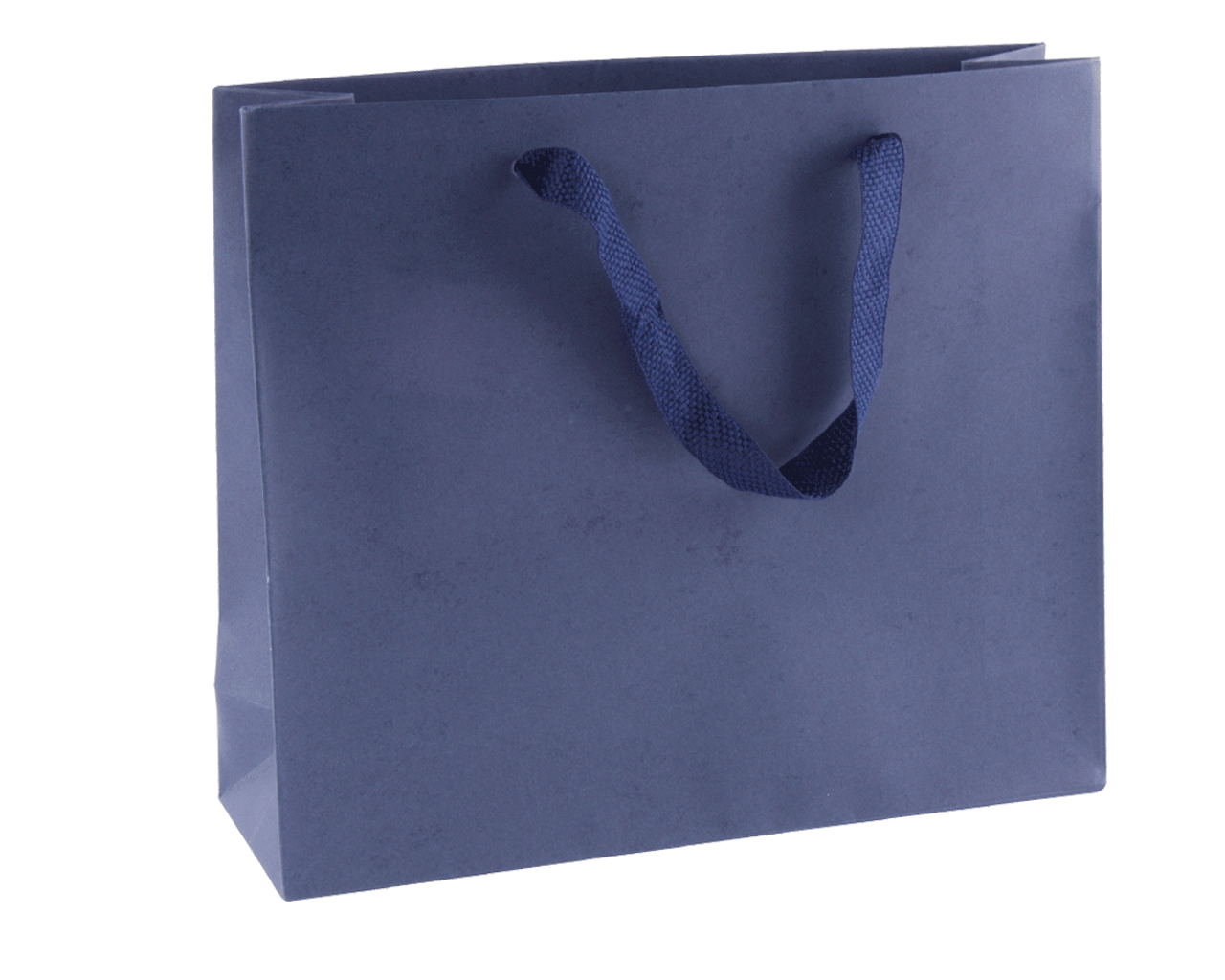 voeden Beperken Bermad Luxe papieren draagtas met geweven lint - Donkerblauw (54x14x44.5+6cm)