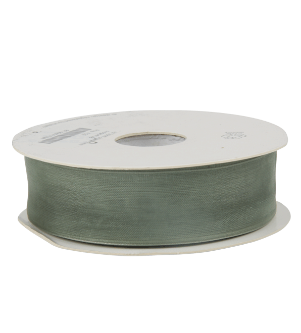 apotheker Jood banjo Organza lint - Oudgroen ( 25mm)