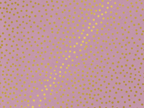 Merg Kabelbaan klif Inpakpapier Dots Roze/Gold | 100% recycled kraft