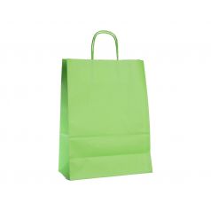 Papieren draagtas, gedraaid koord - Green (32x12x41cm, 90gr)