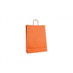 Papieren draagtas, gedraaid koord - Orange (18x8x22cm, 90gr)