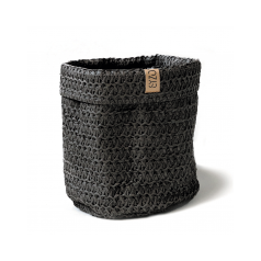 Paper_bag_Knitted_Zwart_25cm_117591