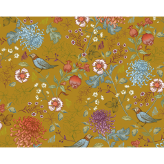 inpakpapier-Birdy-Blossom-Ochre-0117289-30cm