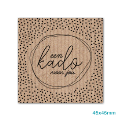 Etiket-Sticker-45x45mm-een-Kado-voor-jou-kraft-zwart-0122688.png