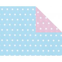 cadeaupapier in babyblauw en babyroze