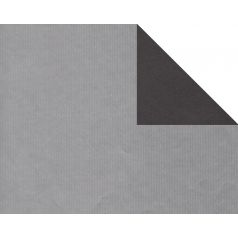 Inpakpapier kraft Uni Zilver/zwart (dubbelzijdig)