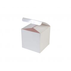 Kubusdoosje - Parelmoer wit (8cm) geopend