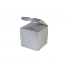 Kubusdoosje - Zilver (8cm) geopend