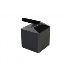 Kubusdoosje - Zwart (8cm) geopend