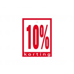 Label met ponsgat '10% korting'