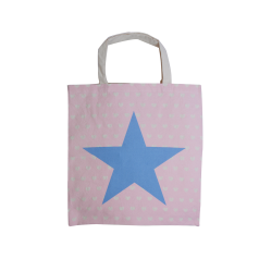 Katoenen draagtas Star & Hearts - Roze