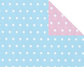 cadeaupapier in babyblauw en babyroze