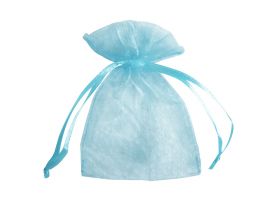 Organza zakje - Baby blauw (12,5x17,5cm)