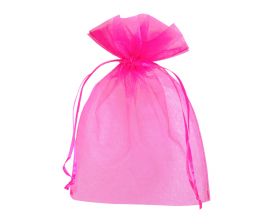 Organza zakje - Fuchsia (15x22,5cm)