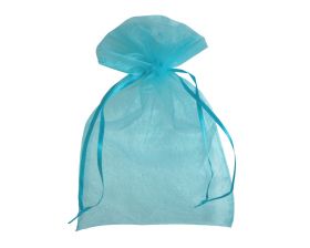 Organza zakje - Turquoise (15x22,5cm)