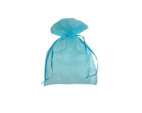 Organza zakje - Turquoise (10x15cm)