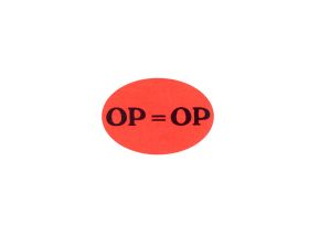 Etiket 'op=op' - Fluor rood