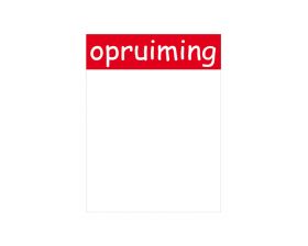 Prijskaart 'Opruiming' - Rood (12x16cm)