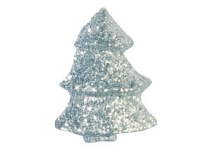 Decoplakker kerstboom Zilver