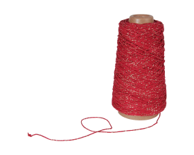 Koord Lurex Twist - Rood/goud