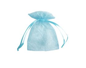 Organza zakje - Baby blauw (10x12cm)