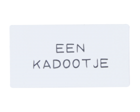 Etiket een kadootje - Wit/zilver