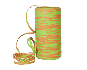 Raffia - Groen/oranje