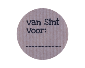 Etiket - Sint kraft zwart