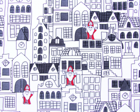 Inpakpapier - Sint Huisjes