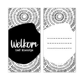 Hangkaartje-Welkom-lief-kleintje-wit-zwart-0120895.png