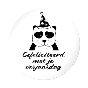 Etiket-Sticker-Ø45mm-Wasbeer-Gefeliciteerd-wit-zwart-0119000.png