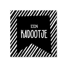 Etiket-Sticker-45x45mm-Een-Kadootje-wit-zwart-0120466.png