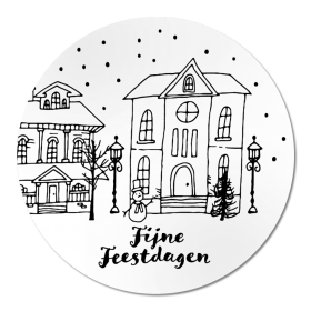 Etiket-Sticker-Ø58mm-Fijne-Feestdagen-met-winters-tafereel-wit-zwart-0120471.png
