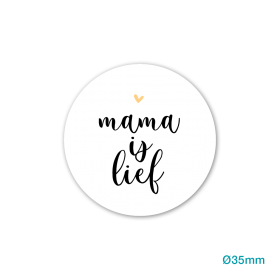 Etiket-Sticker-Ø35mm-Mama-is-lief-wit-zwart-goud-0121047.png