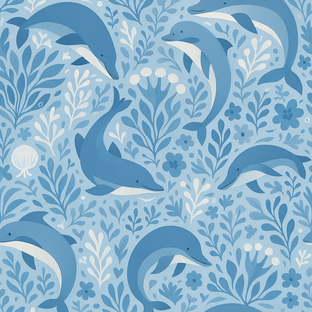 inpakpapier blue dolphins