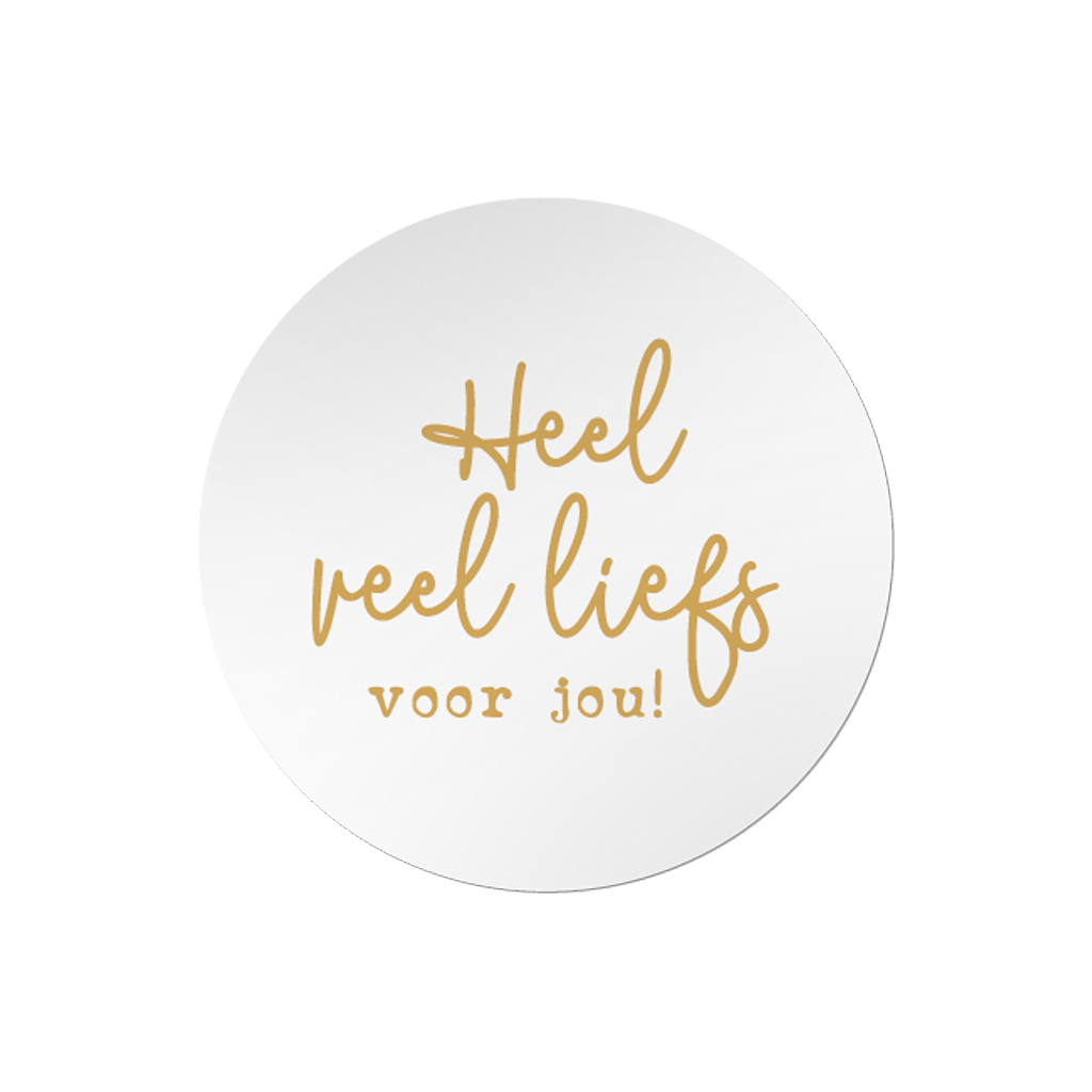 etiket heel veel liefs voor jou