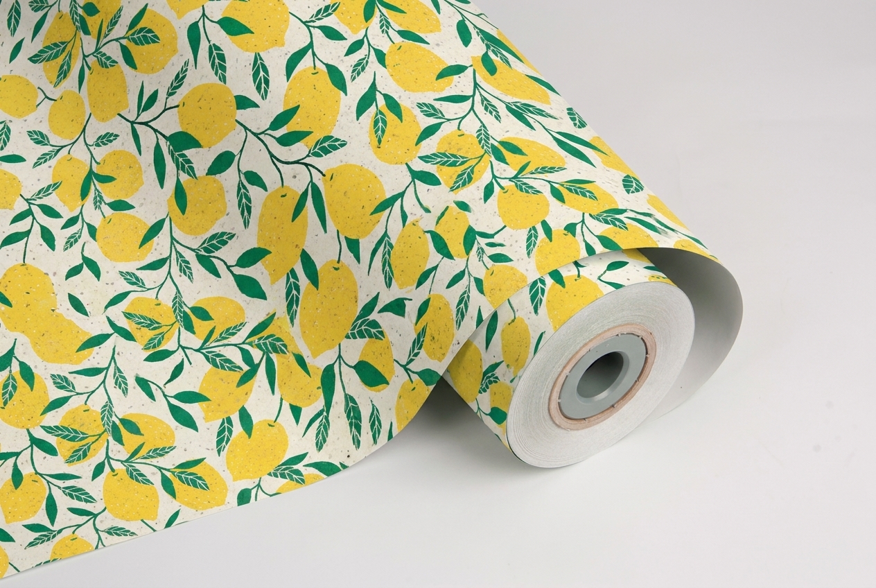 inpakpapier lemon graspapier