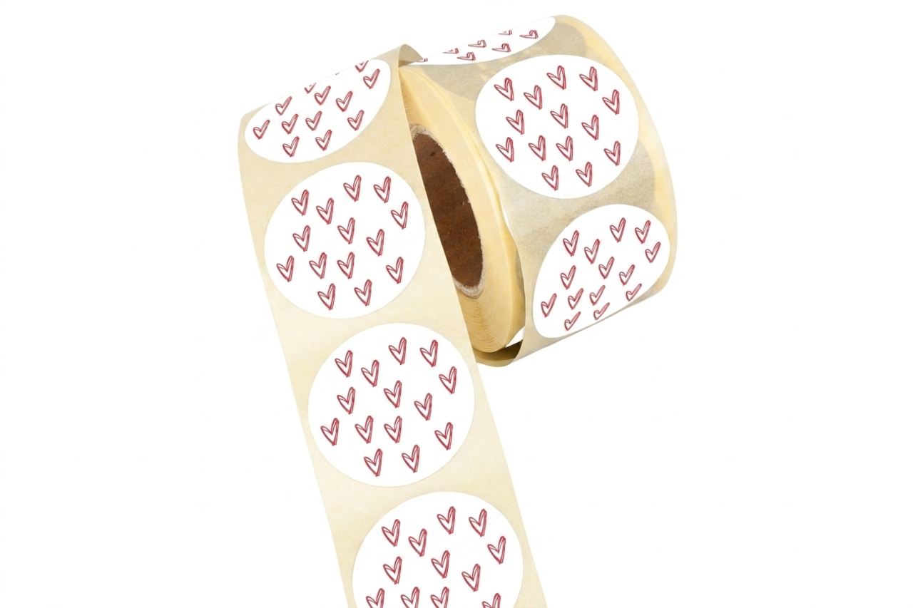 etiket hartjes 