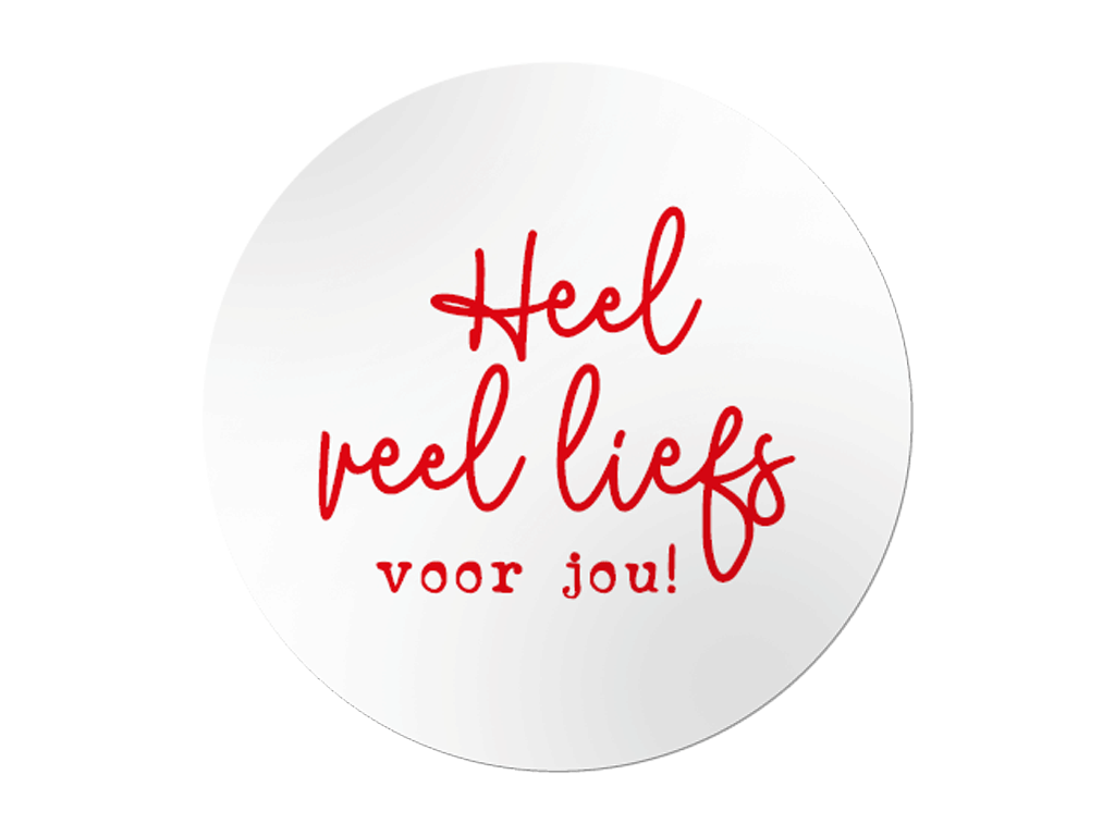 etiket heel veel liefs voor jou