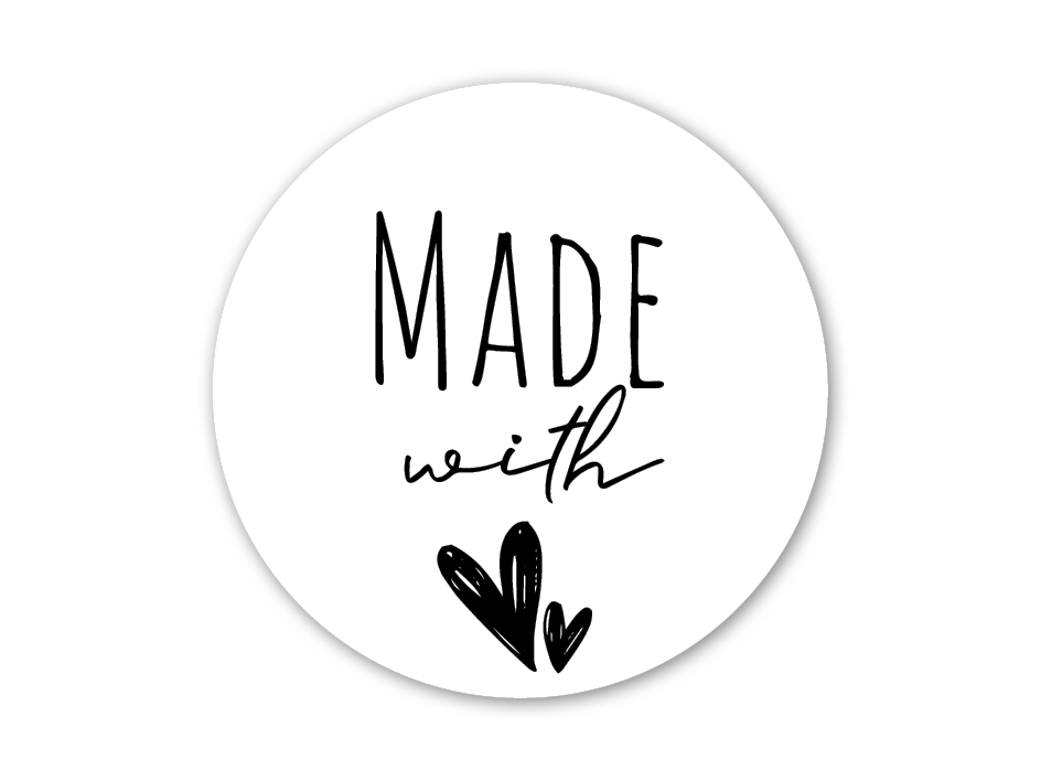 etiket made with love