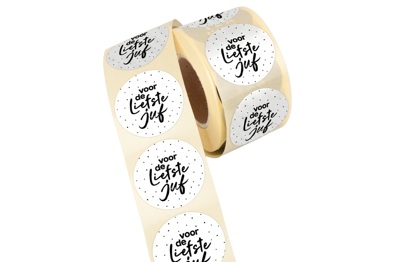 etiket voor de liefste juf
