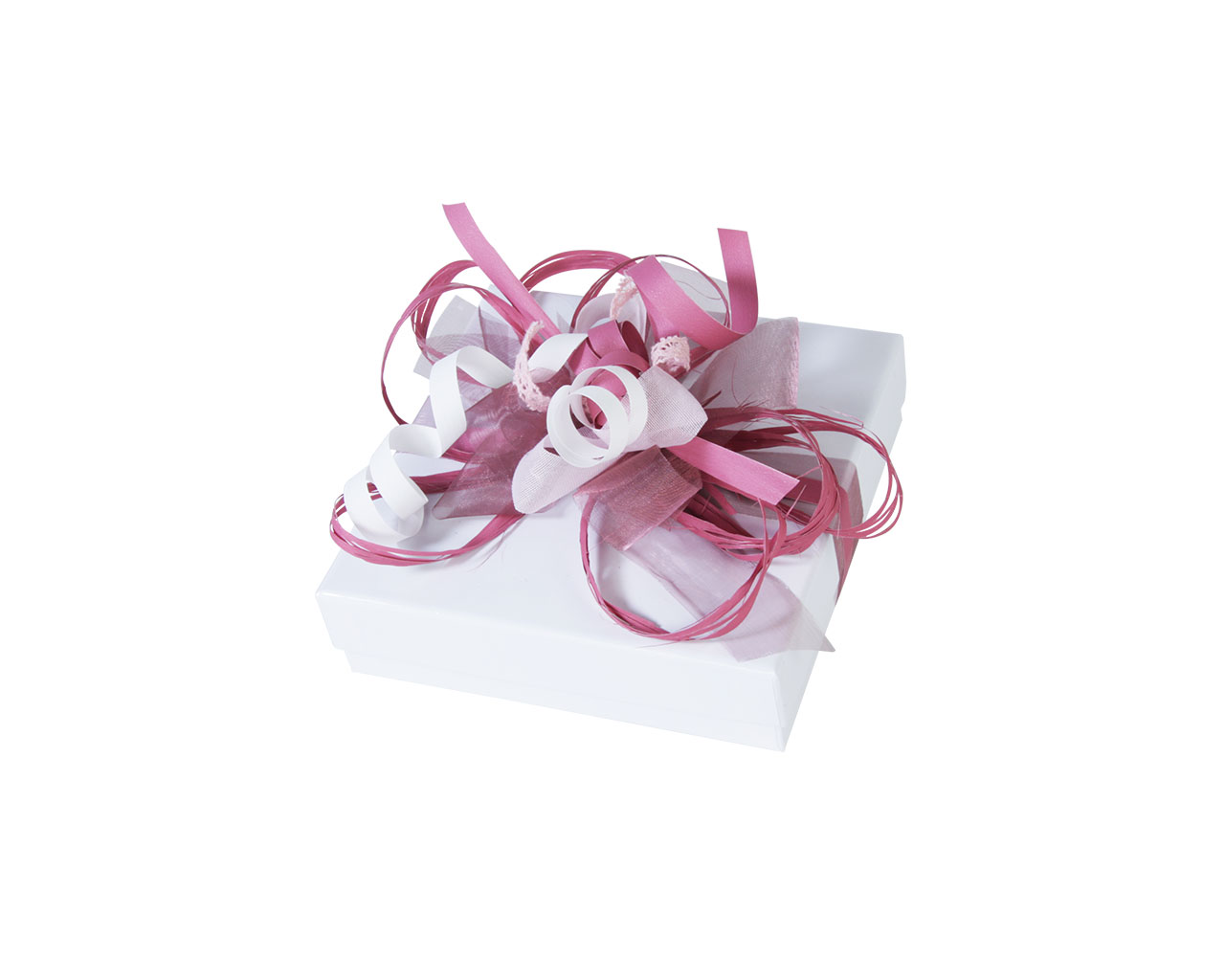 Geschenkdoos wit met lint