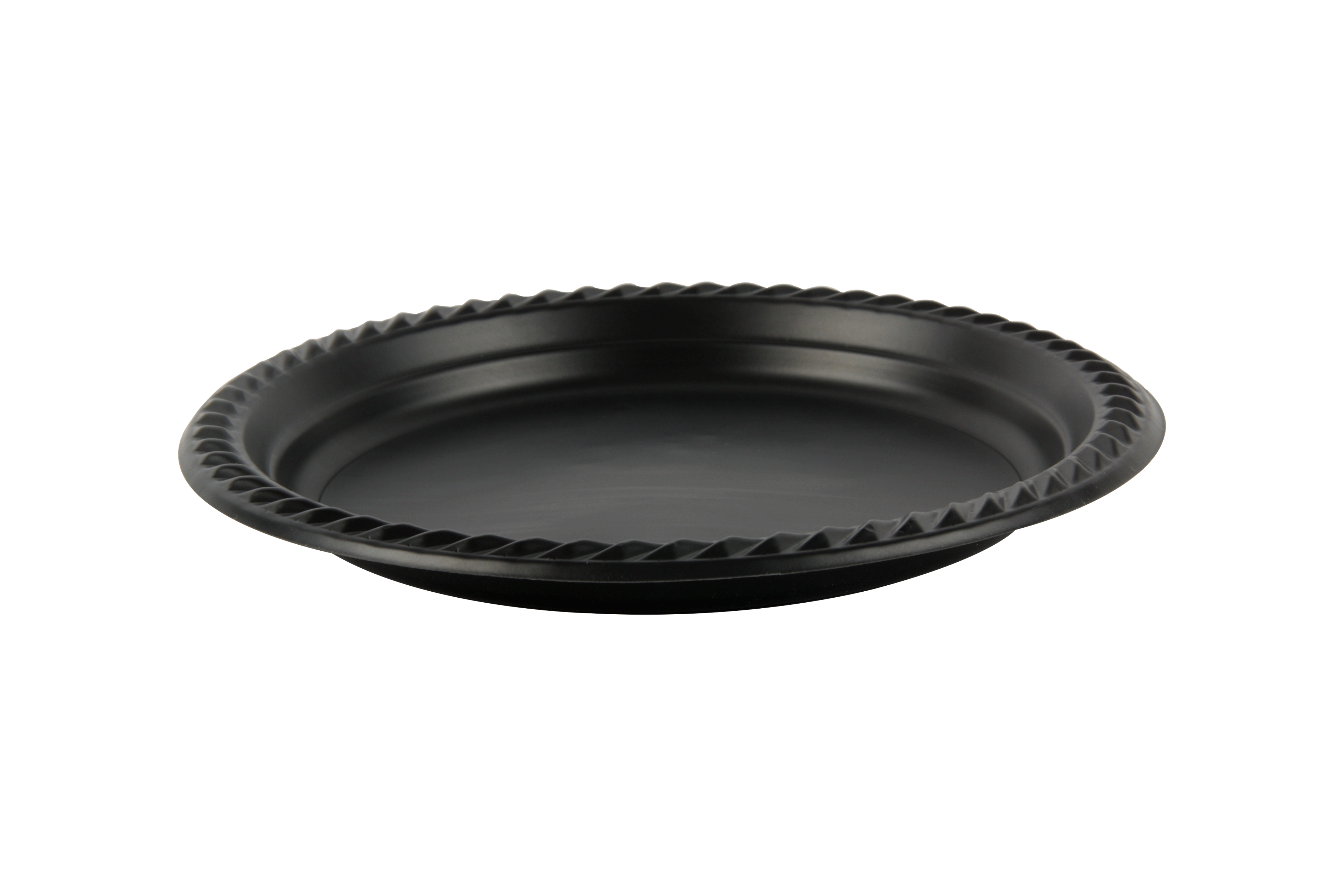 Zwart plastic bord herbruikbaar