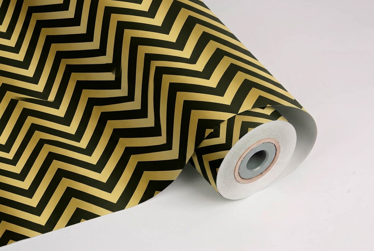 Inpakpapier Chevron Chic Black 