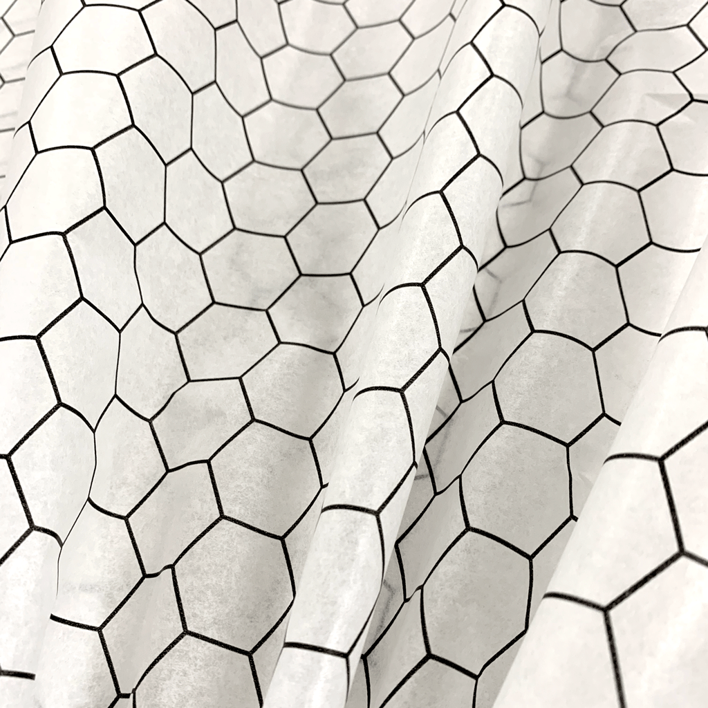 zijdevloei honeycomb zwart