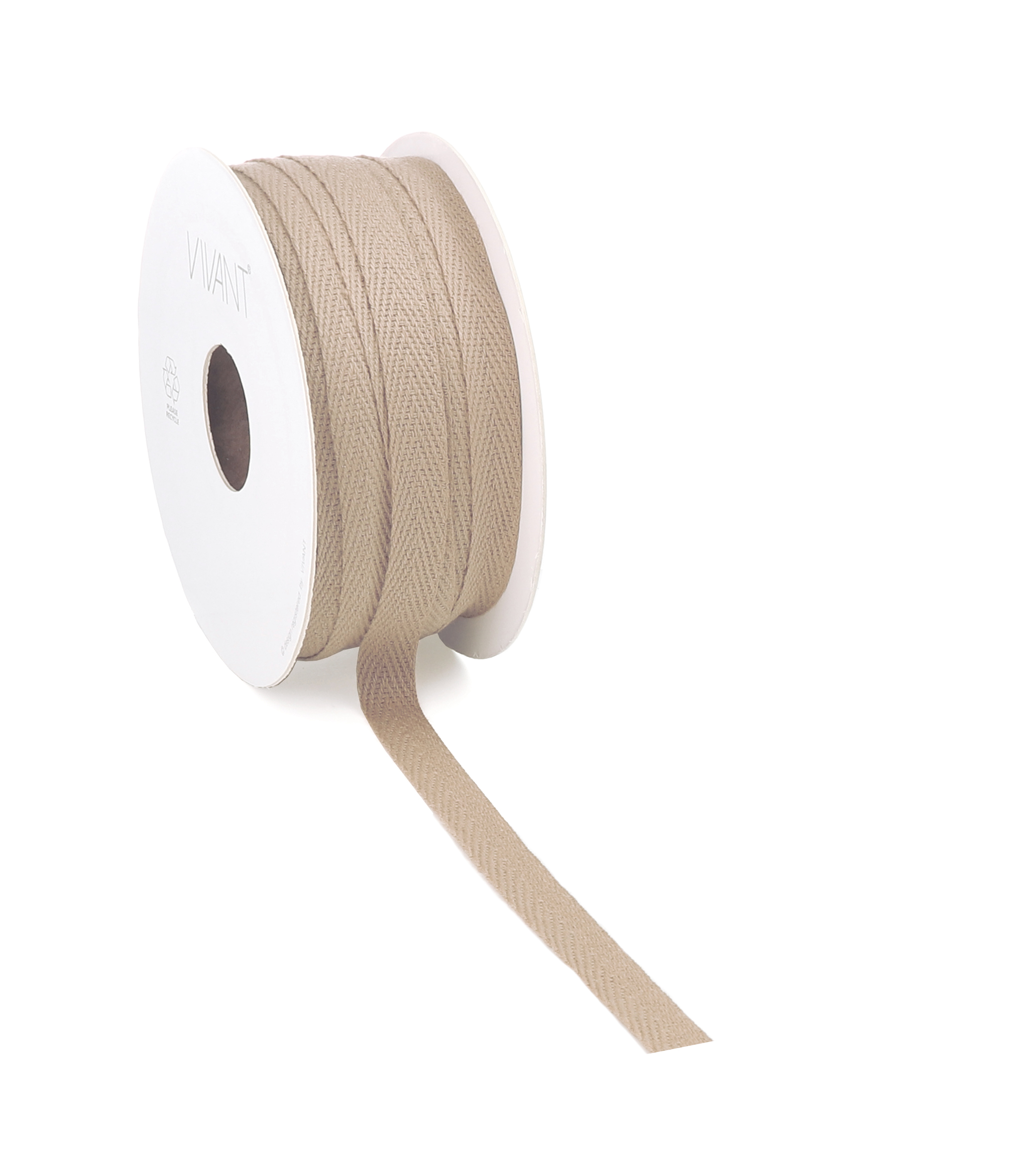 Lint Cotton Ribbon Taupe 