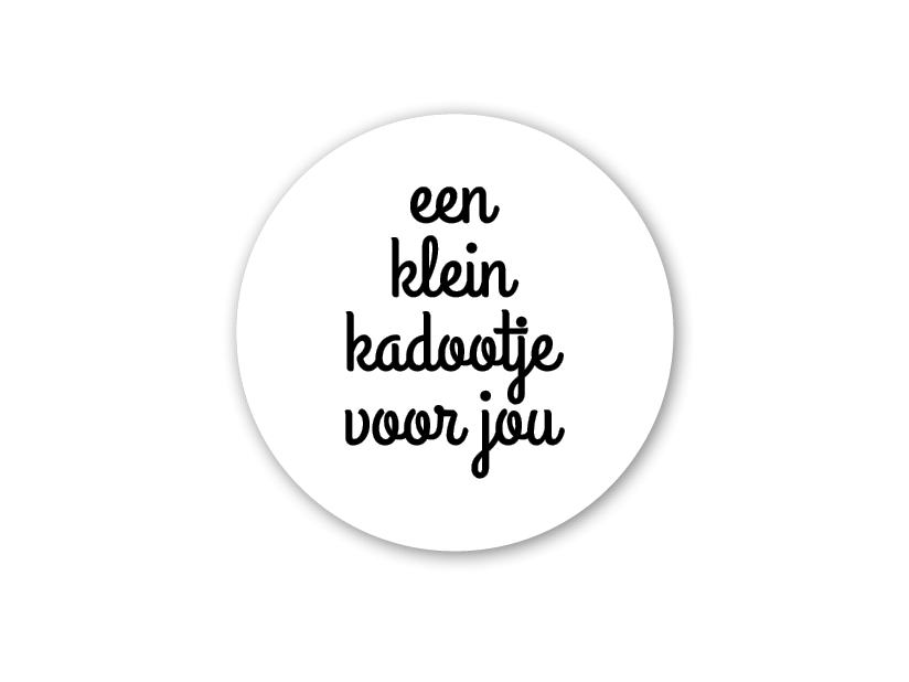 etiket een klein kadootje voor jou