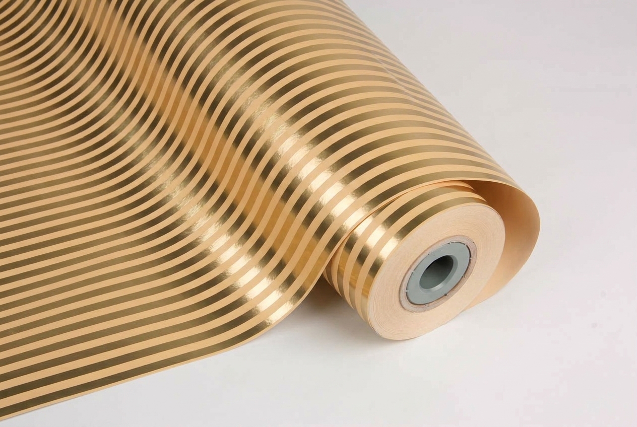inpakpapier stripes goud
