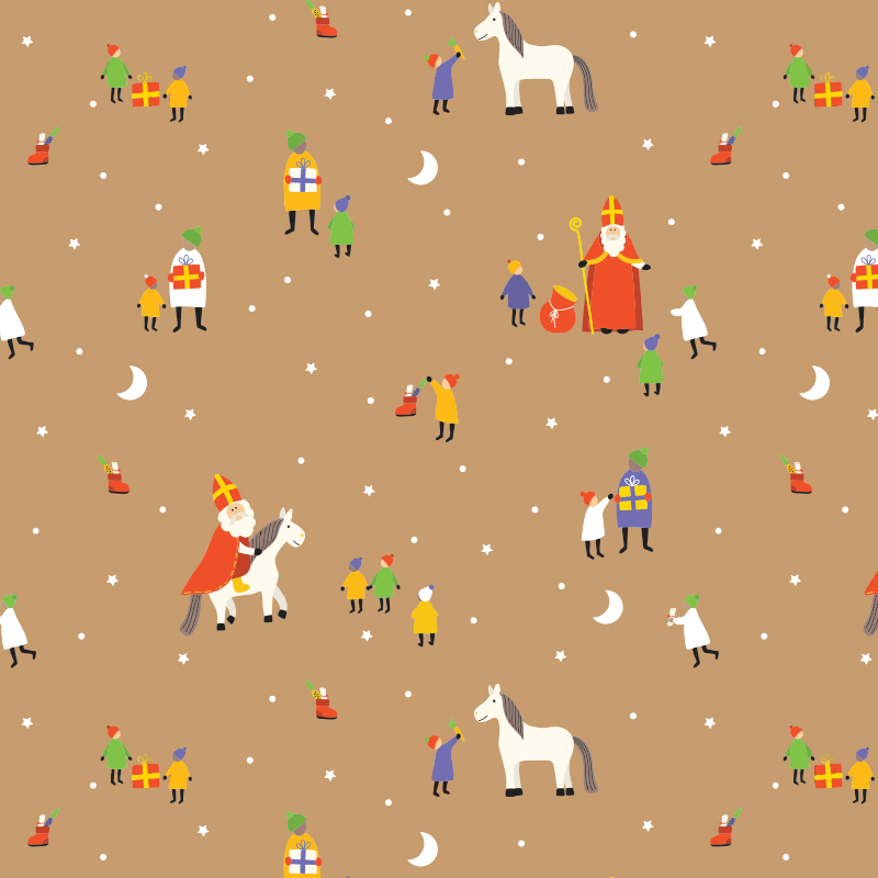 inpakpapier sinterklaas cadeautjes uitdelen kraft