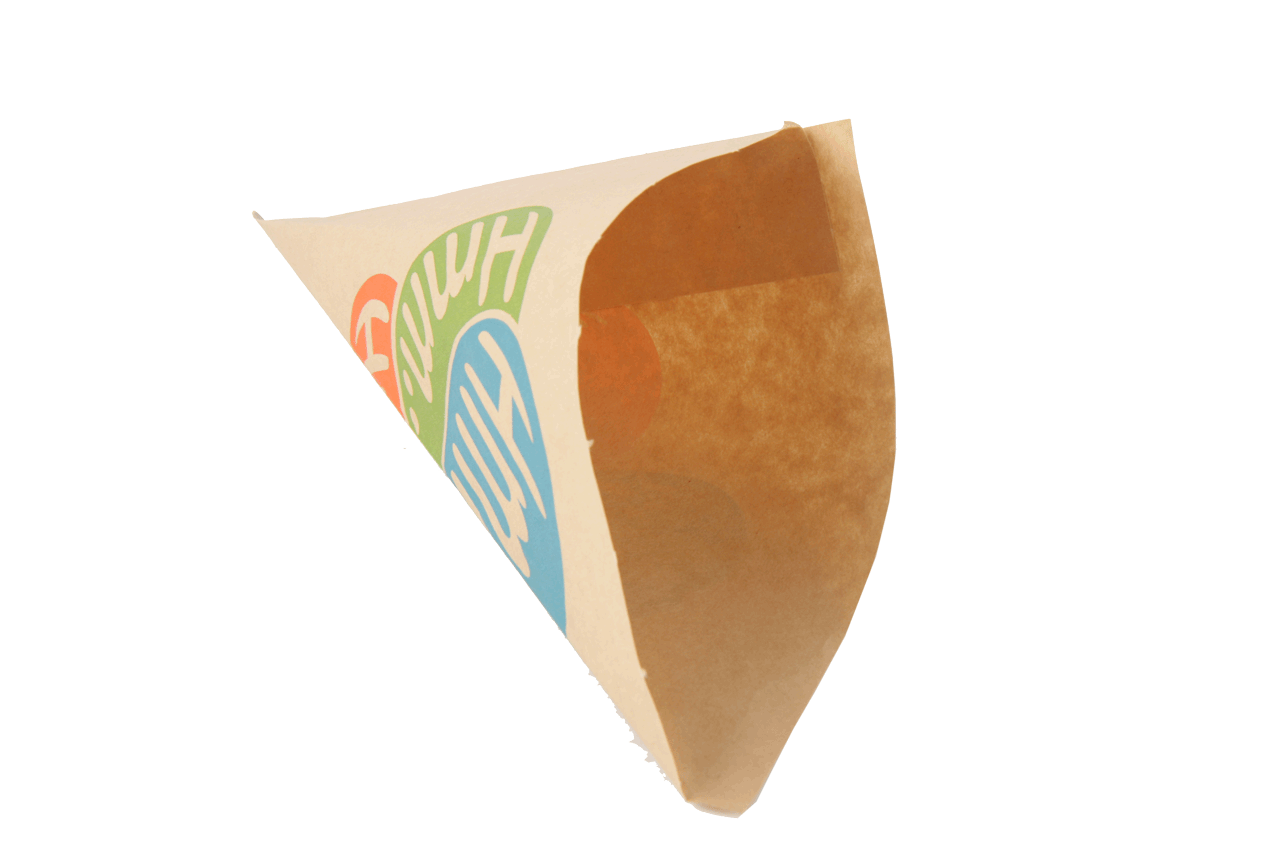 Puntzakken friet kraft bruin